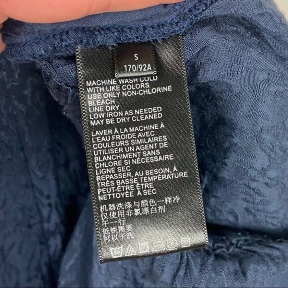 Anthropologie Maeve Jacquard Jumpsuit Blue Navy Blue Size Small Bohemian Wide S - Picture 14 of 15